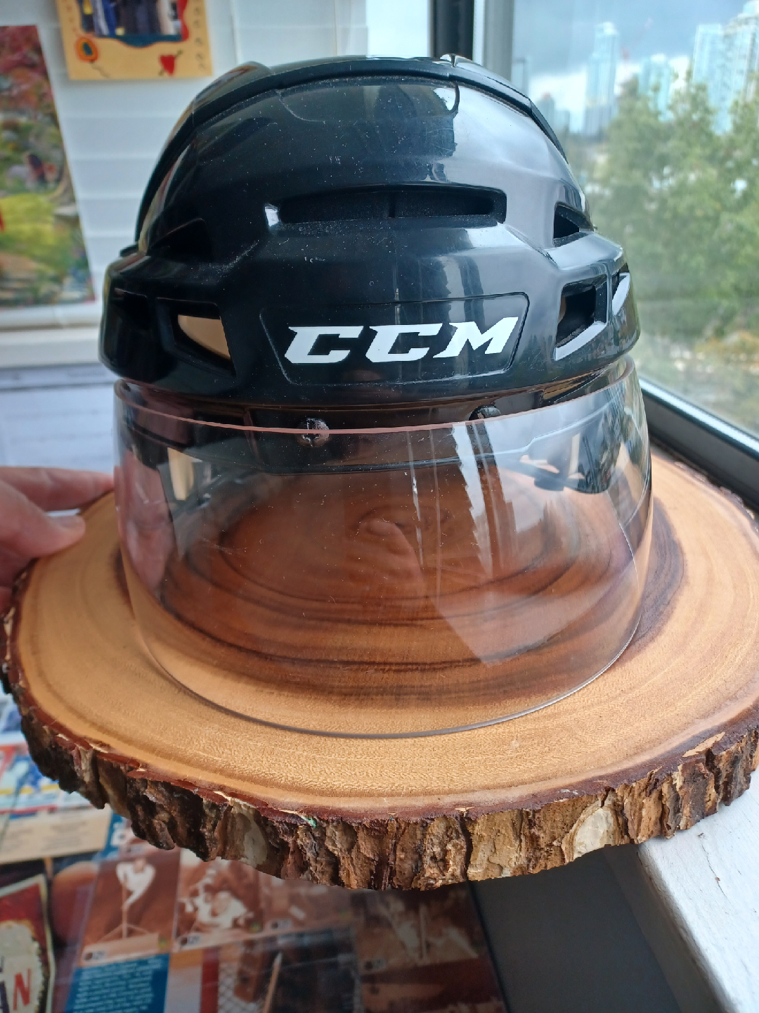 CCM Hockey Helmet with Visor - Black M | rarely worn