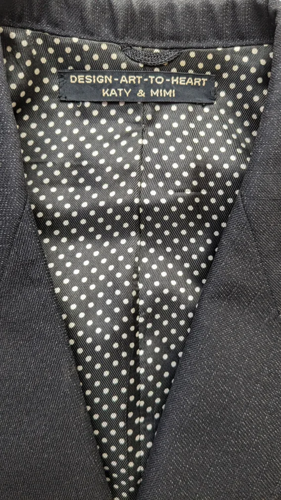 one of a kind womans blazer with hand painted applicay image indicator(6)