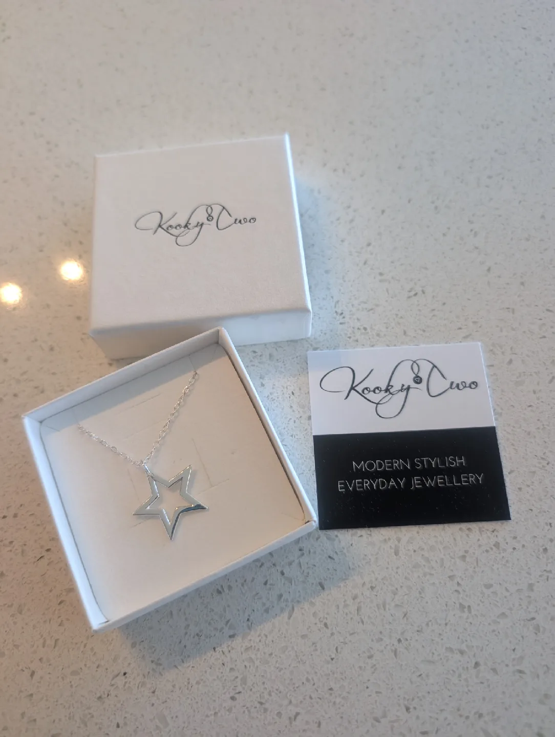 Kooky Two Star Pendant Necklace - New in Box