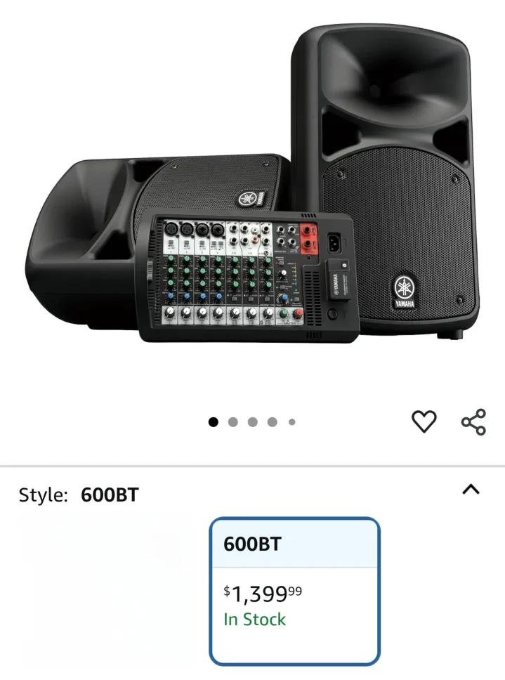 Yamaha Stagepas 600 Portable PA System thumbnail