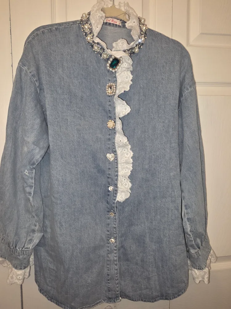 La'Ros Denim Embellished Shirt thumbnail