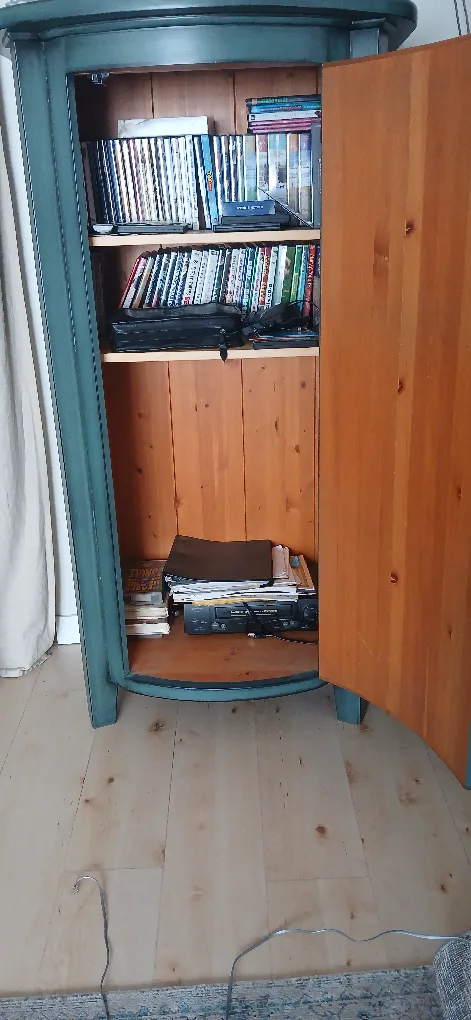 Unique Solid Wood Cabinet - Blue/Green image indicator(3)