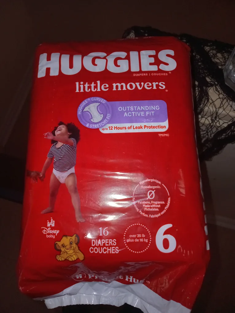 Huggies Little Movers Diapers Size 6 (Over 35 lb) thumbnail