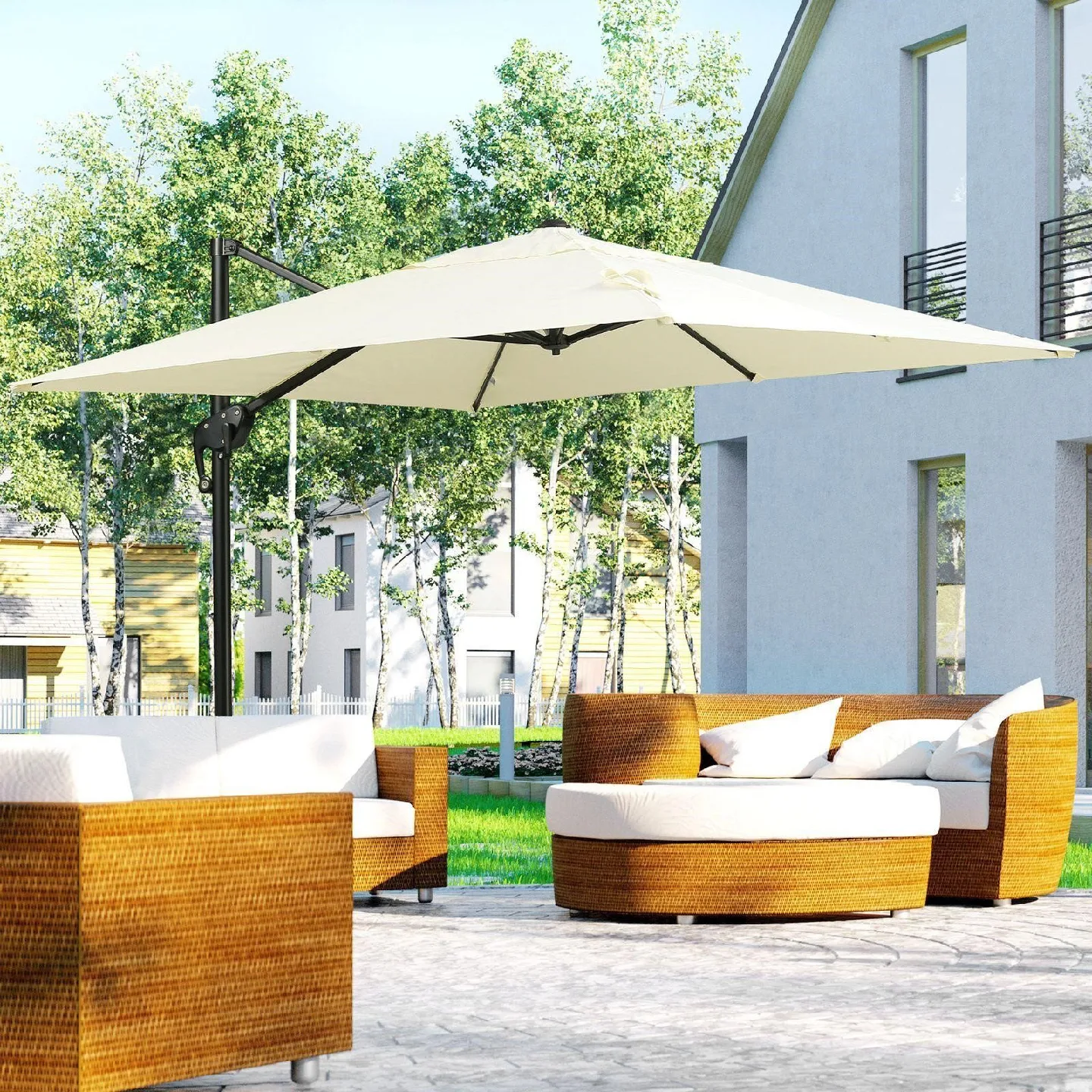 Outsunny 8 x 8ft Cantilever Patio Umbrella thumbnail
