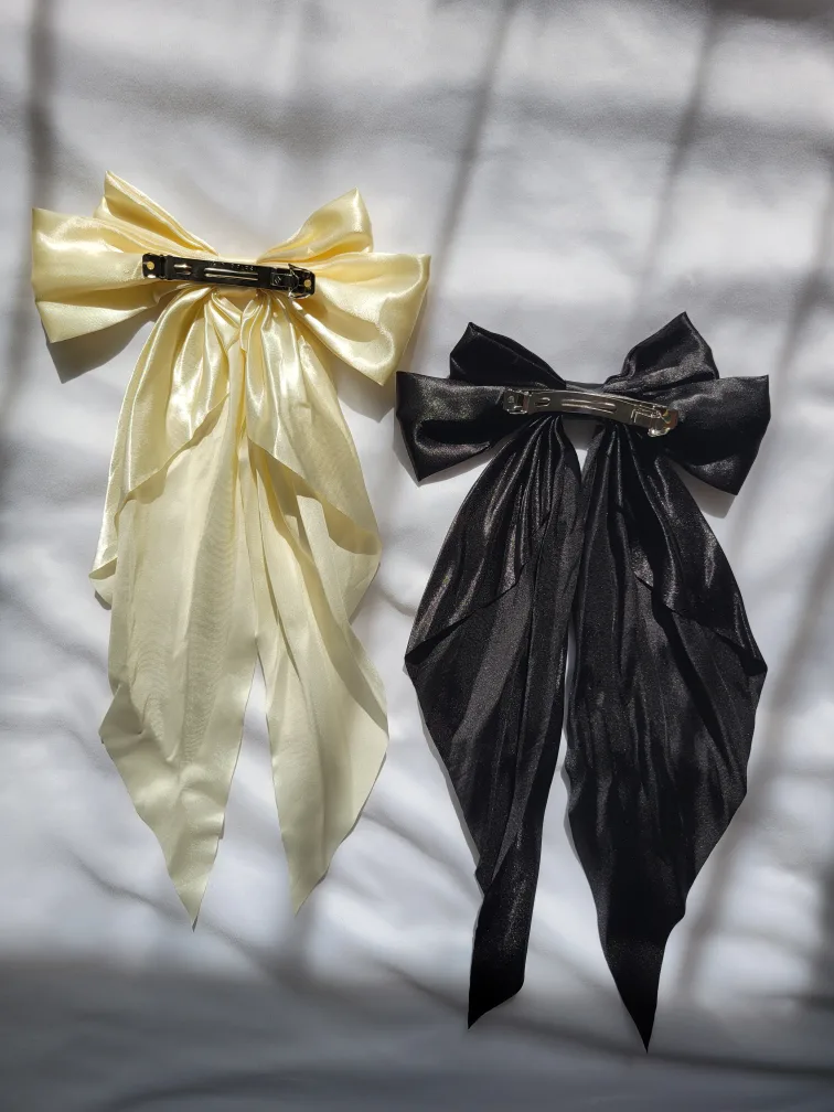 Hair Bows - Black and Cream image indicator(2)