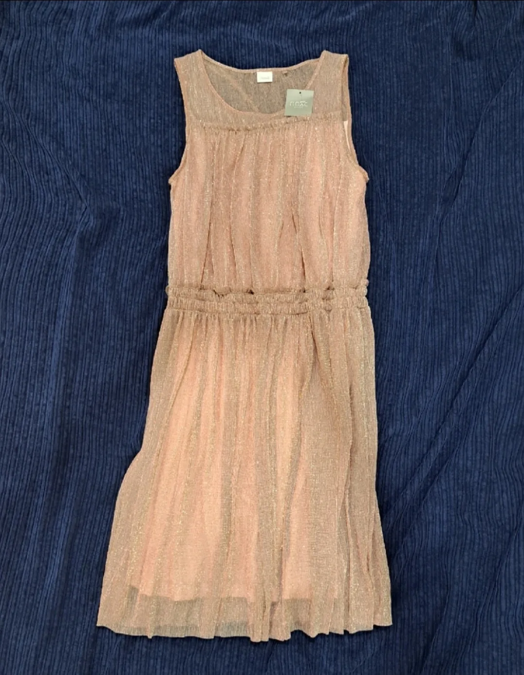 Next Girls Pink Sparkly Dress with Tags - Size 13 Years image indicator(2)