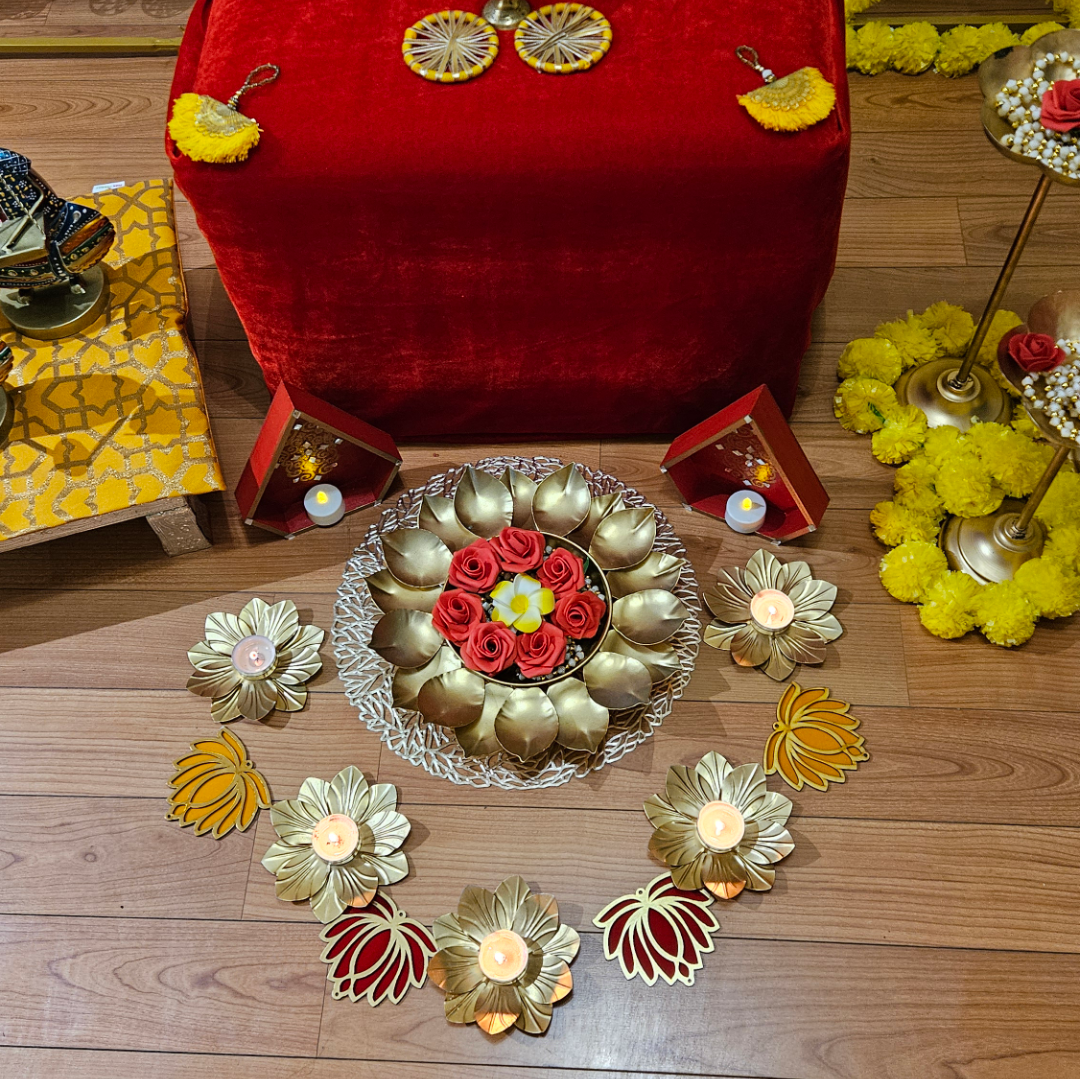 handmade zarokha tea/diya holder - photo 2