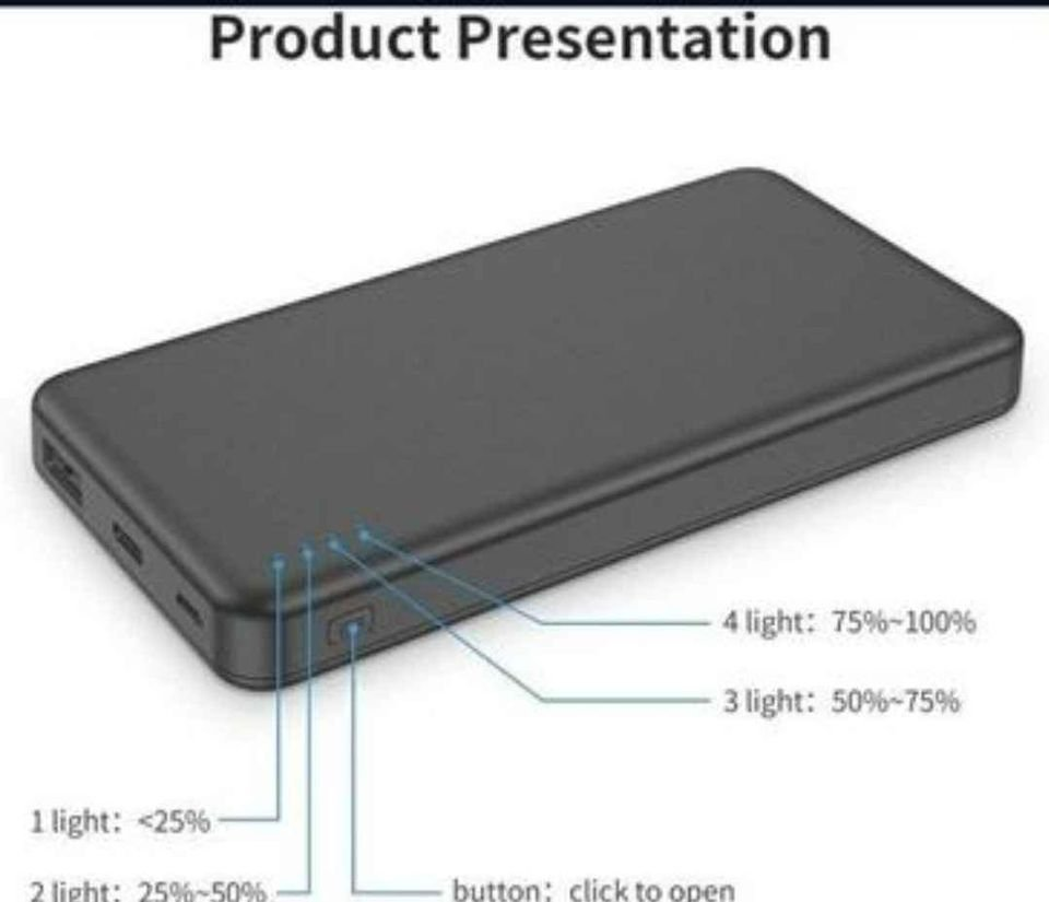 Portable Charger, Ultra-Slim Dual 3A Power bank 18W - photo 3