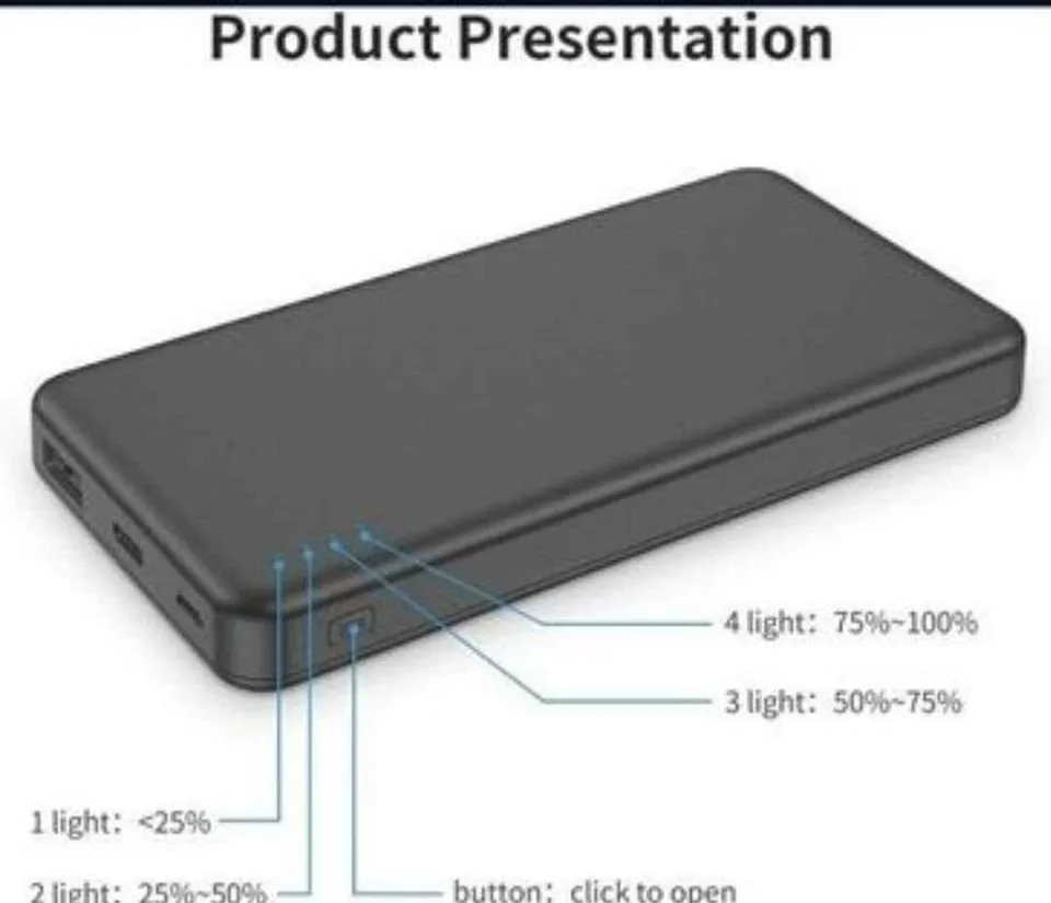 Portable Charger, Ultra-Slim Dual 3A Power bank 18W image indicator(3)