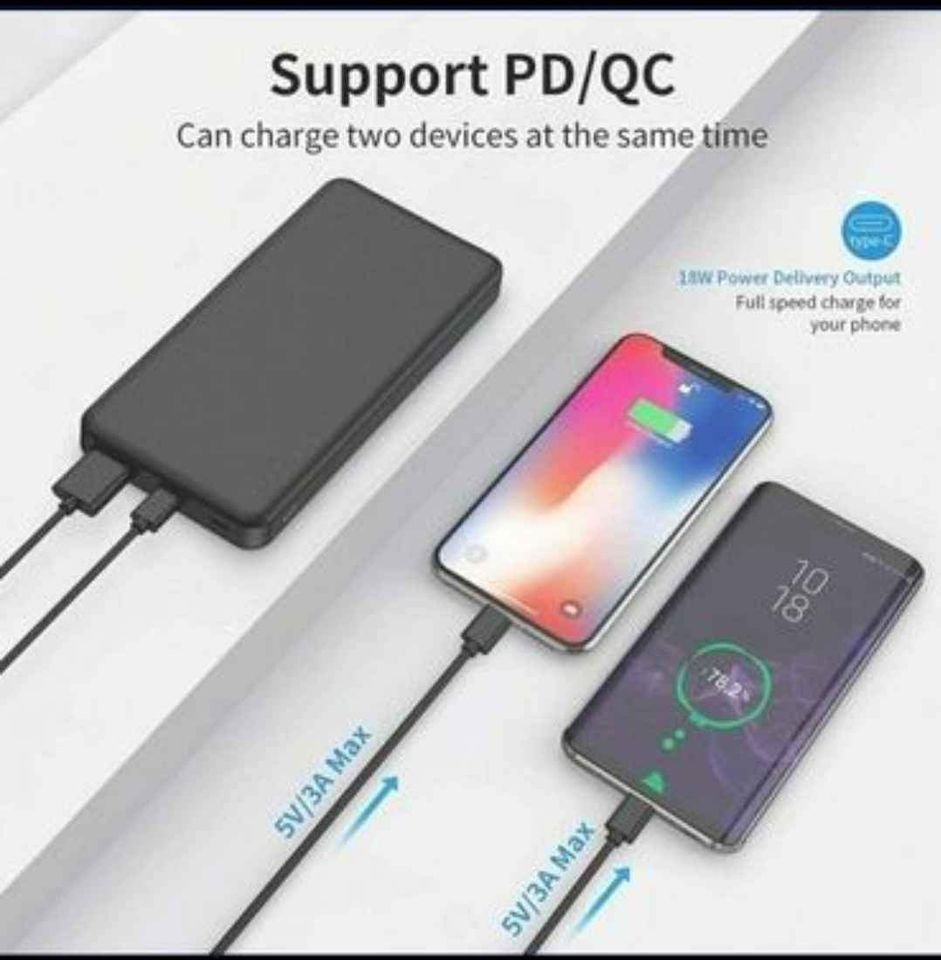 Portable Charger, Ultra-Slim Dual 3A Power bank 18W - photo 5