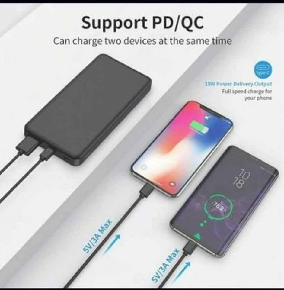 Portable Charger, Ultra-Slim Dual 3A Power bank 18W image indicator(5)
