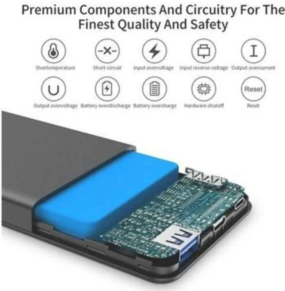 Portable Charger, Ultra-Slim Dual 3A Power bank 18W image indicator(6)