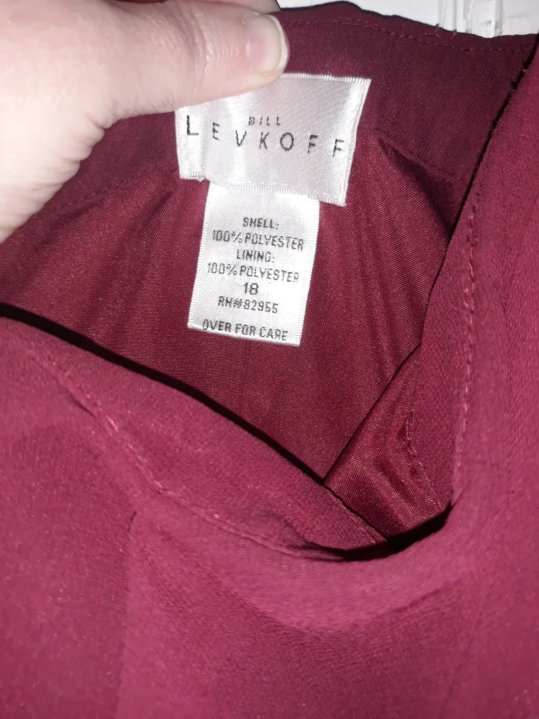 Bill Levkoff Dress - Size 18 - Burgundy image indicator(4)