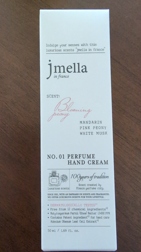j.mella Blooming Peony Perfume Hand Cream