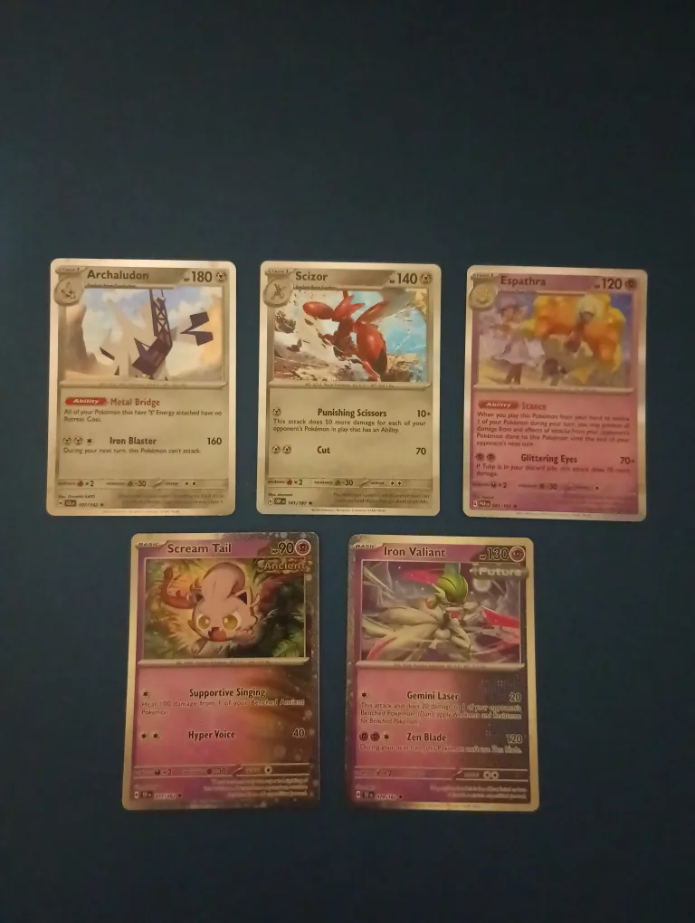 Pokemon Trading Cards - Archaludon, Scizor, Espathra thumbnail