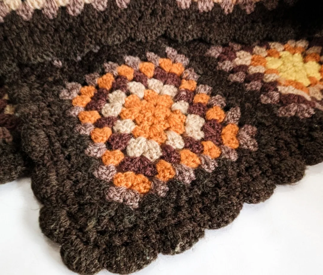 Granny Square Afghan Blanket ~ Single Bed Crocheted Cover image indicator(6)