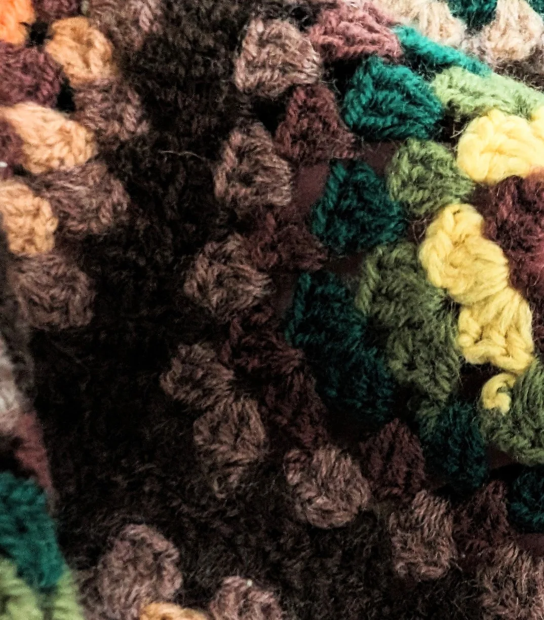 Granny Square Afghan Blanket ~ Single Bed Crocheted Cover image indicator(10)