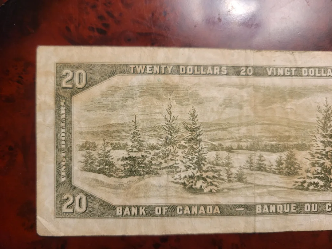 Vintage 1954 Bank of Canada $20 Bill image indicator(4)