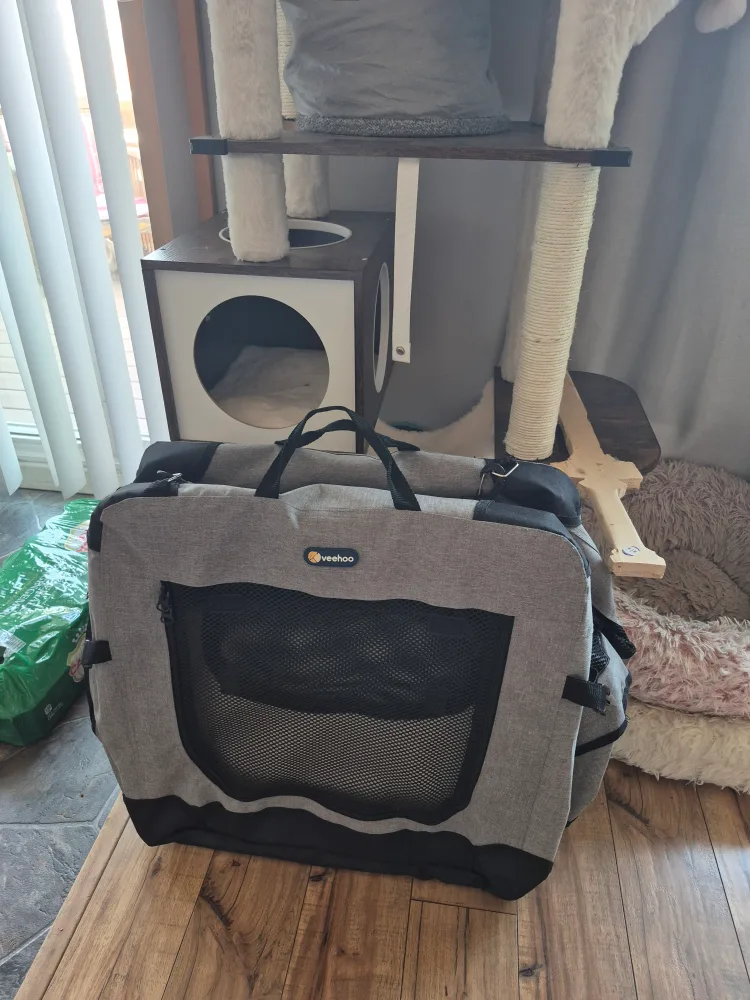 Veehoo 30 inch Folding Soft Dog Crate image indicator(8)