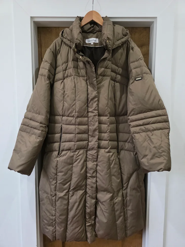 Calvin Klein Brown Puffer Coat - Size 3X image indicator(7)