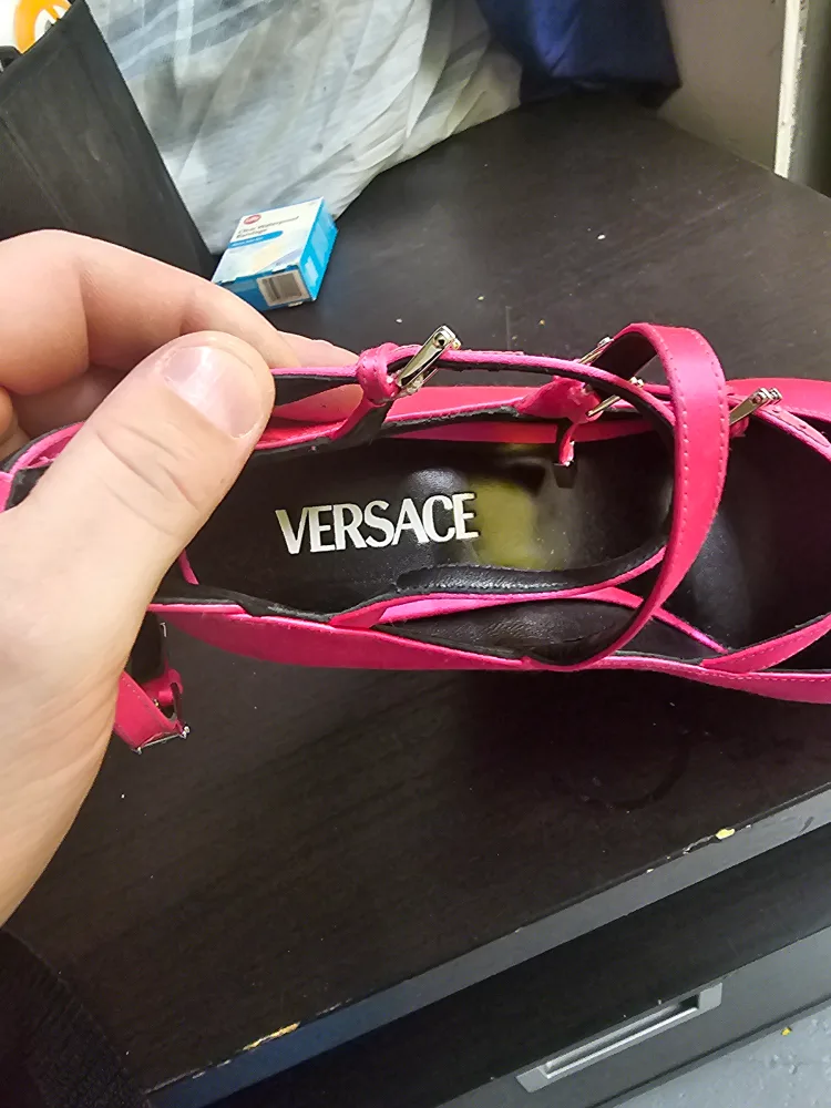 Versace Fuchsia Platform Heels - Size 38 image indicator(4)