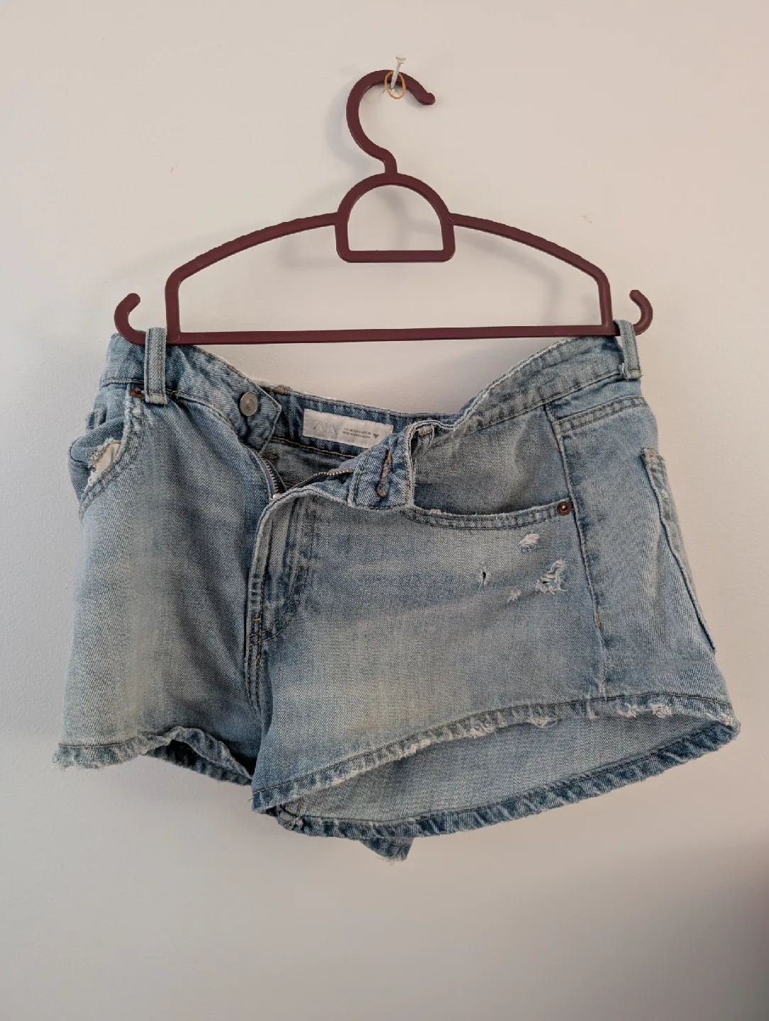 Zara Denim Shorts Distressed Jeans Shorts EUR 38 thumbnail