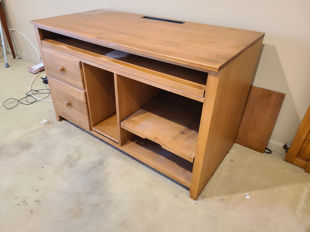 Ethan Allen Wooden Computer Desk with Pull-Out Keyboard Tray - photo 2