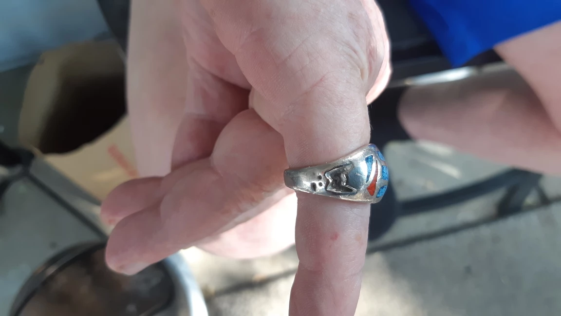 Vintage Turquoise & Coral Ring - photo 3