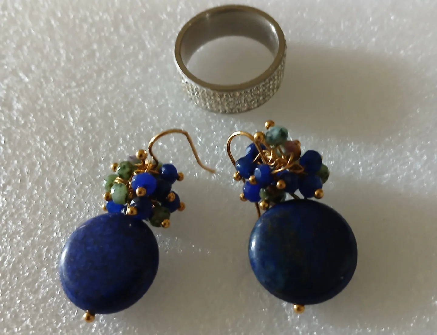 Blue Lapis Dangle Earrings thumbnail