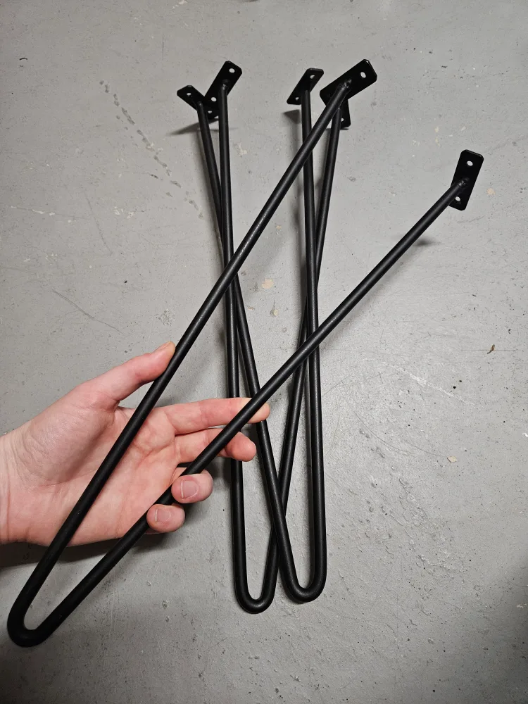 Set of 3 Black Hairpin Legs