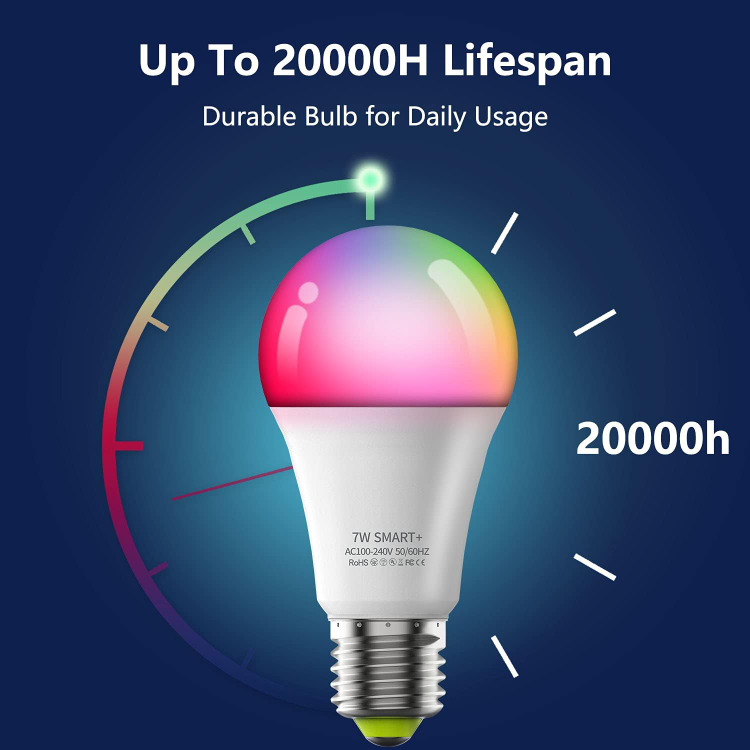 Smart Light Bulbs, Music Sync RGB Color Changing Light Bulb - photo 5