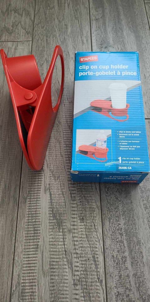 Staples Clip On Cup Holder - Red - photo 2