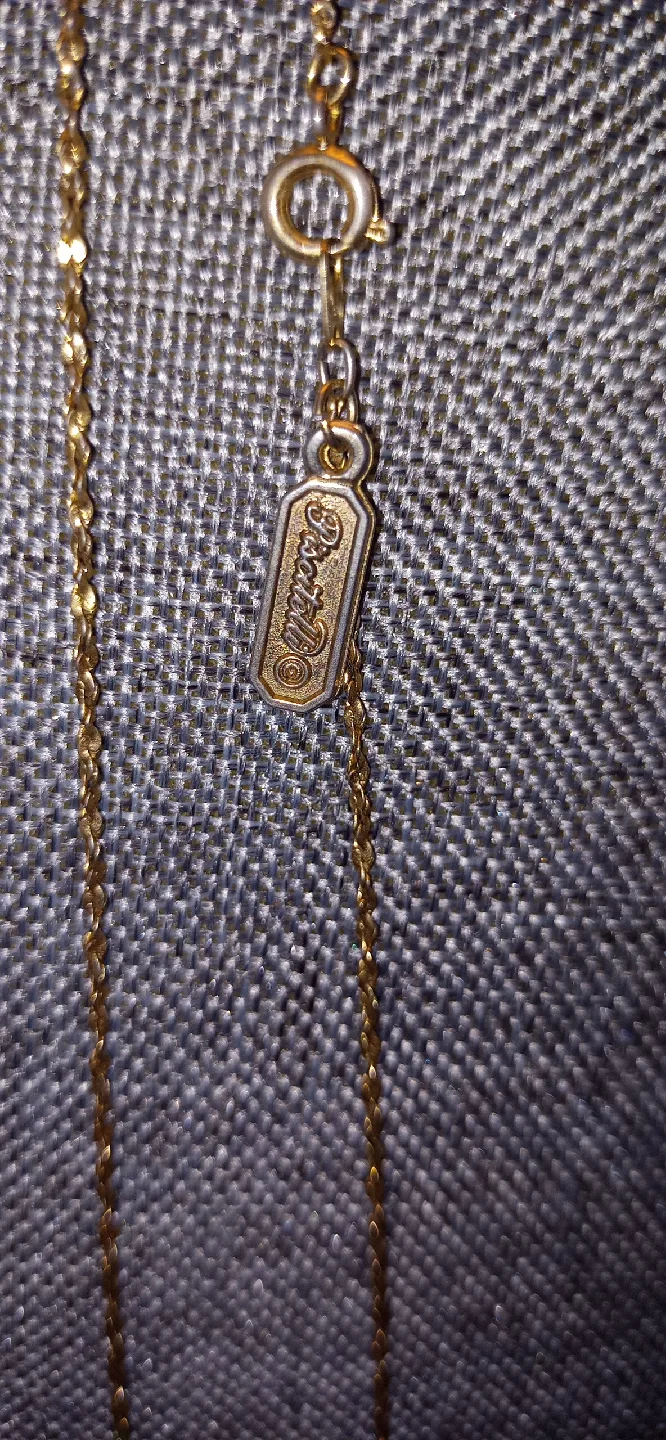 Vintage Piscitelli Gold Tone Necklace with charm image indicator(3)