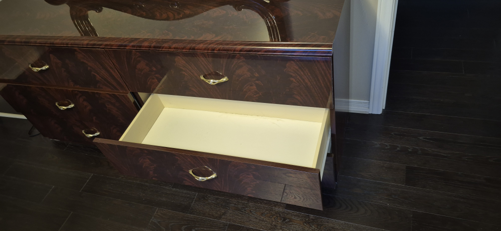 Dresser with Mirror - Dark Wood Finish - photo 5