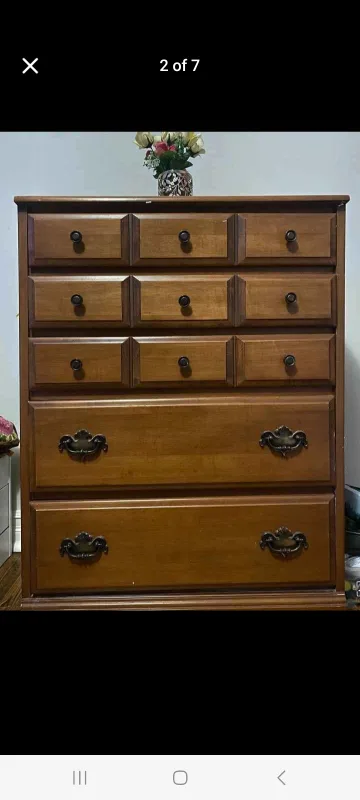 Wooden Dresser with 5 Small Drawers thumbnail