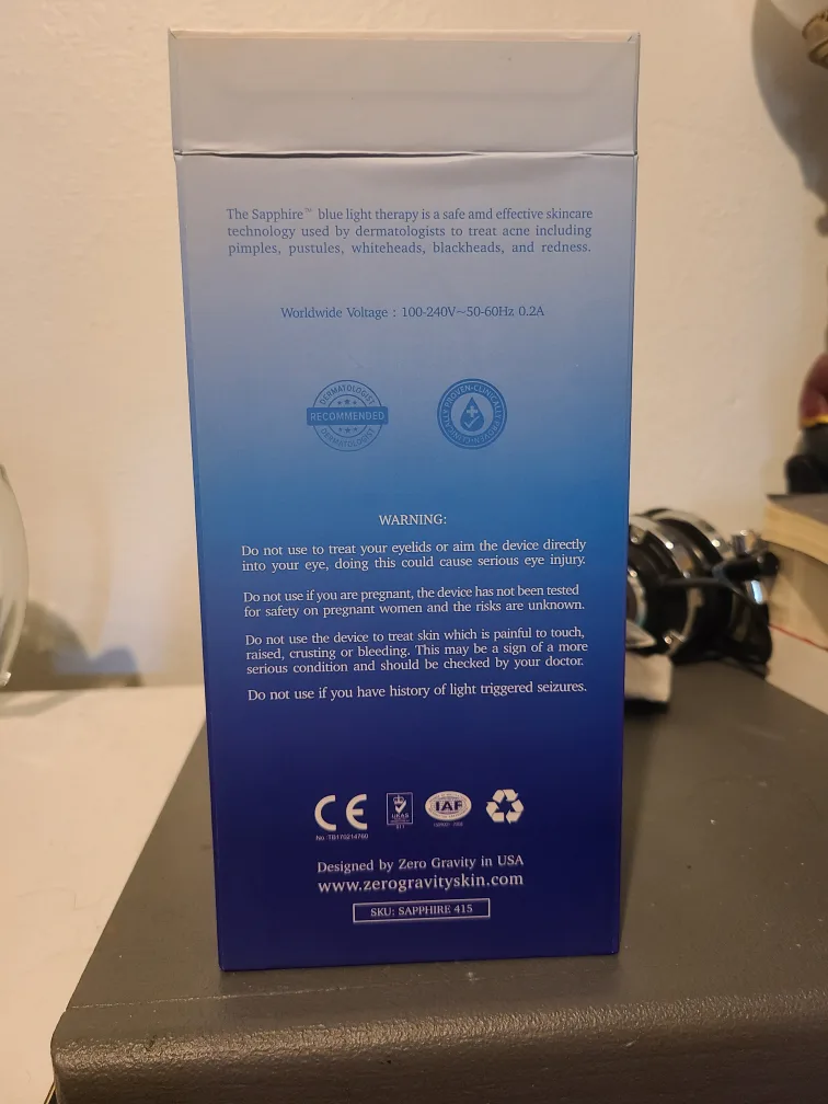 Zero Gravity Sapphire 415 Blue Light Therapy image indicator(4)