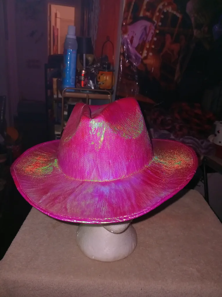 Pink Iridescent Cowboy Hat thumbnail