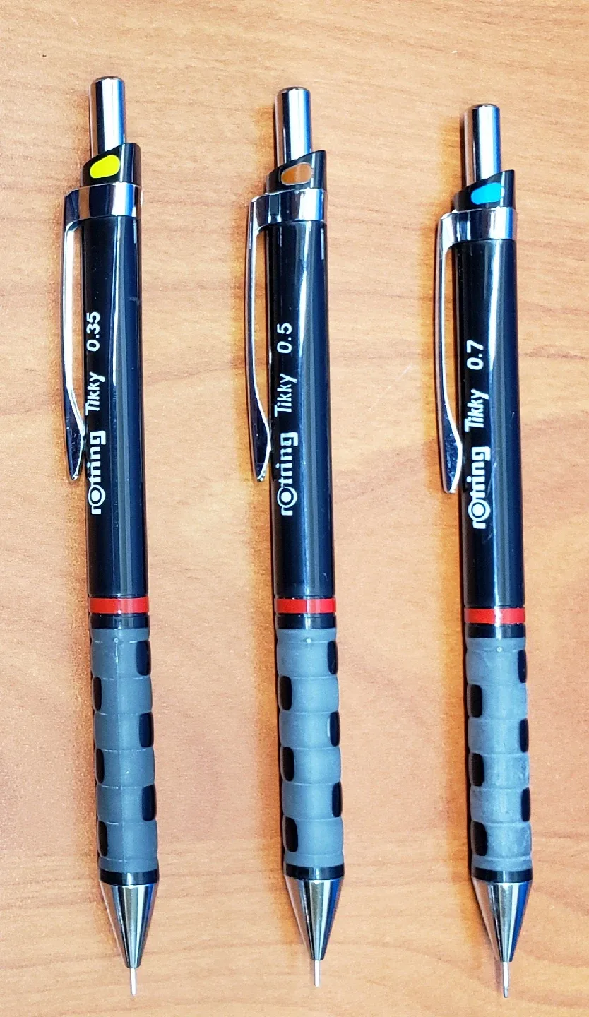 Rotring Tikky Mechanical Pencil Set - 0.35, 0.5, 0.7 mm thumbnail