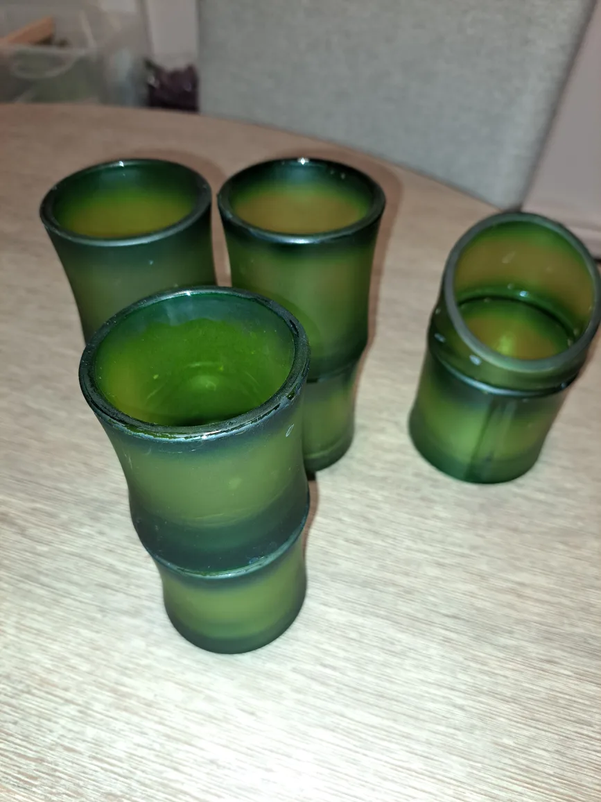 partylite Green Bamboo Style candle holders(Set of 7) image indicator(4)