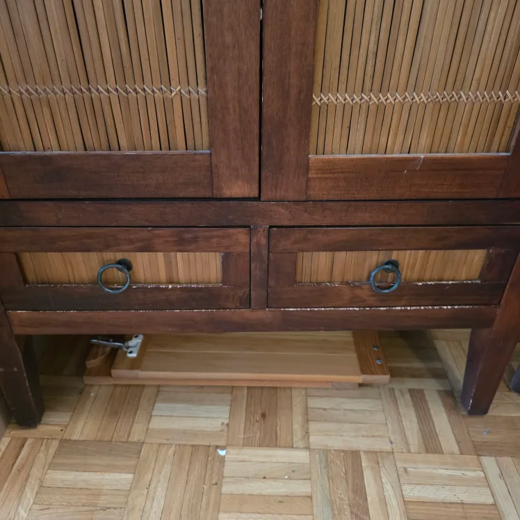 Solid Wood Cabinet with Bamboo Detail image indicator(2)