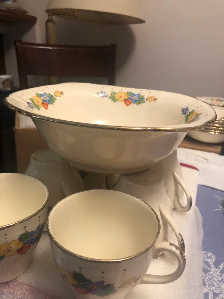 Alfred Meakin “ Royal Marigold “ Bowery 33 pc dining set image indicator(10)