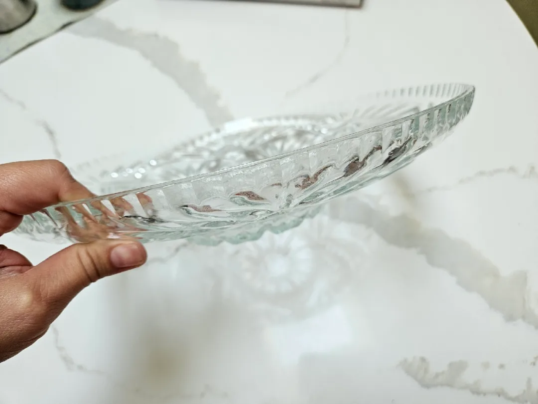 Crystal Glass Bowl Serving Plate image indicator(2)