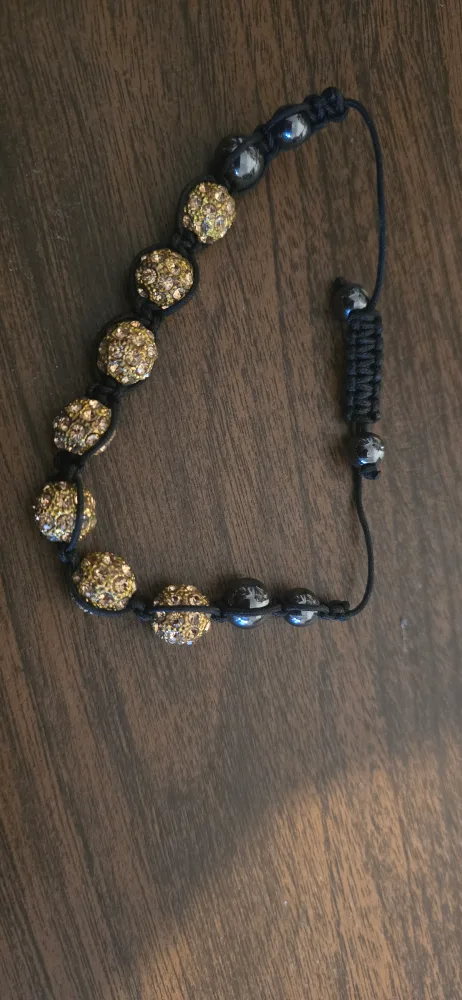 Sparkly Gold Beaded Bracelet thumbnail