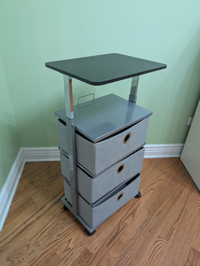 Rolling Storage Cart with 3 Drawers