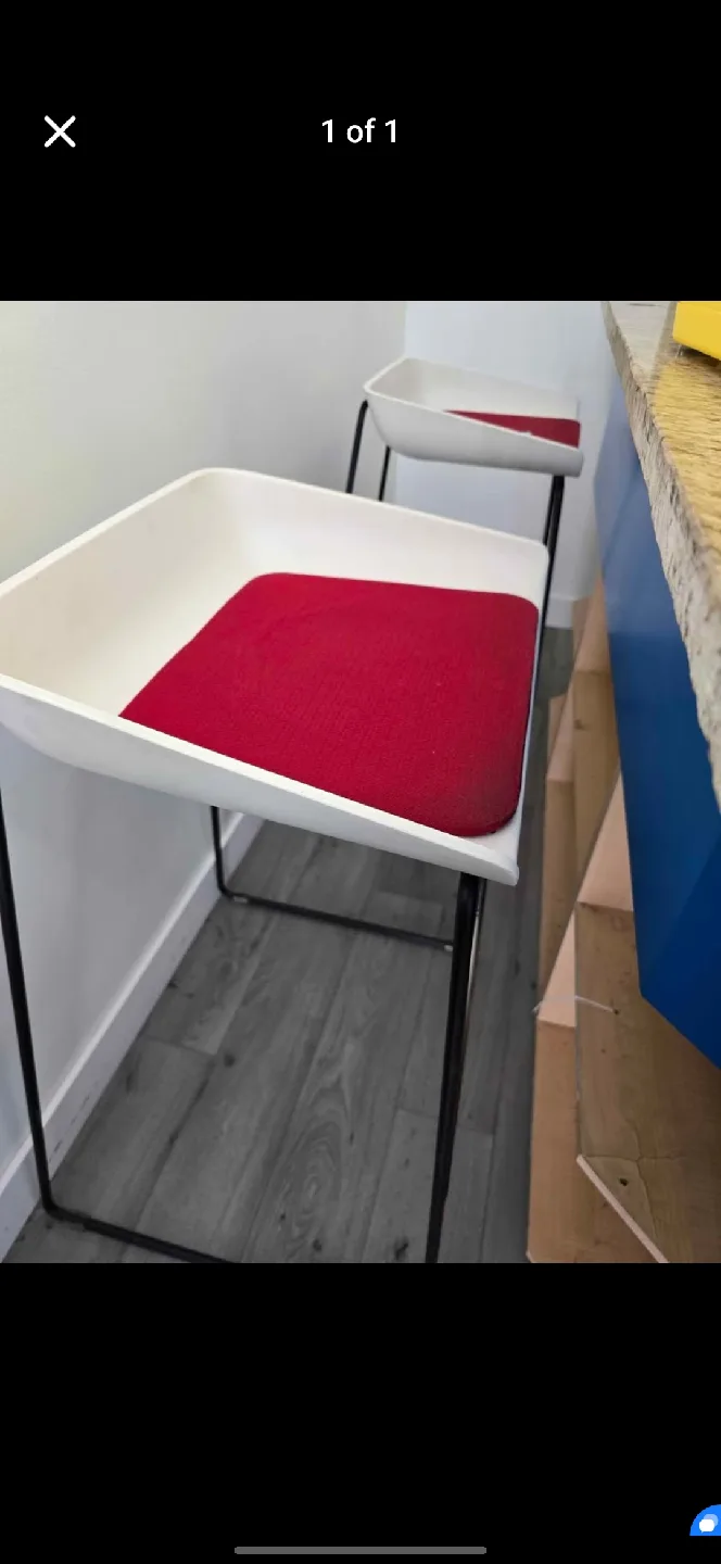 Bar Stools - White & Red thumbnail