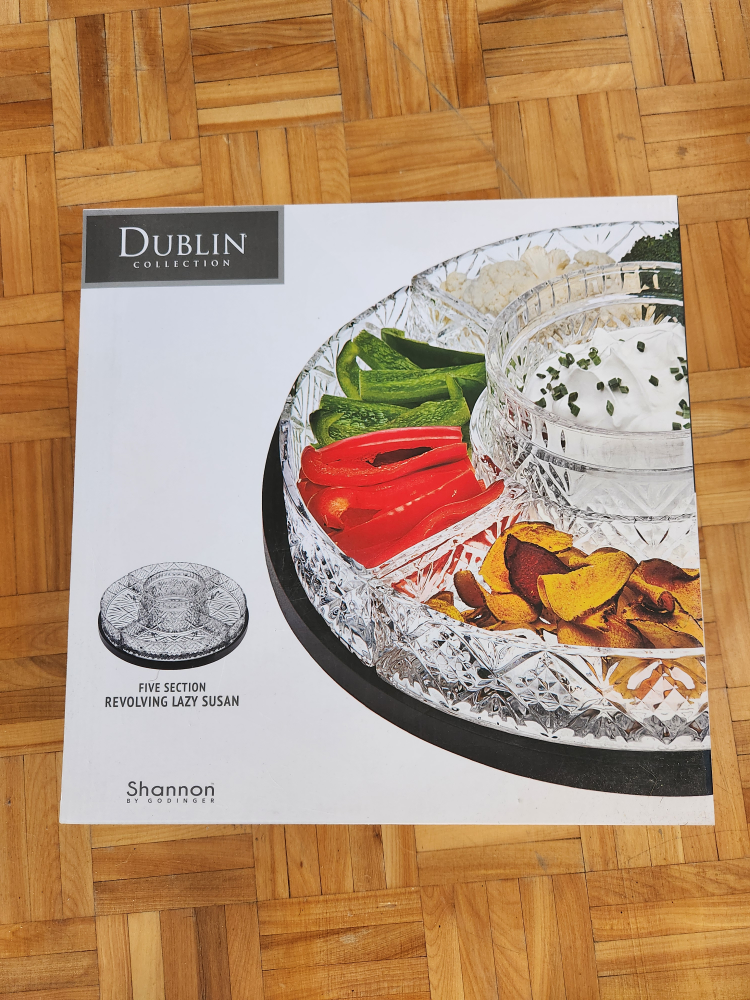 Dublin Lazy Susan,  crystal serving plates