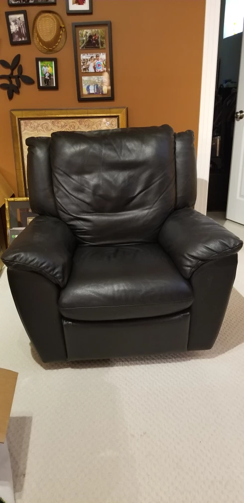 Black Leather Recliner Chair