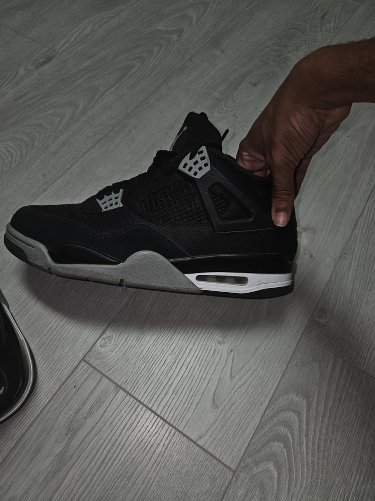 Air Jordan 4 Black Canvas, US Size 12 - photo 4