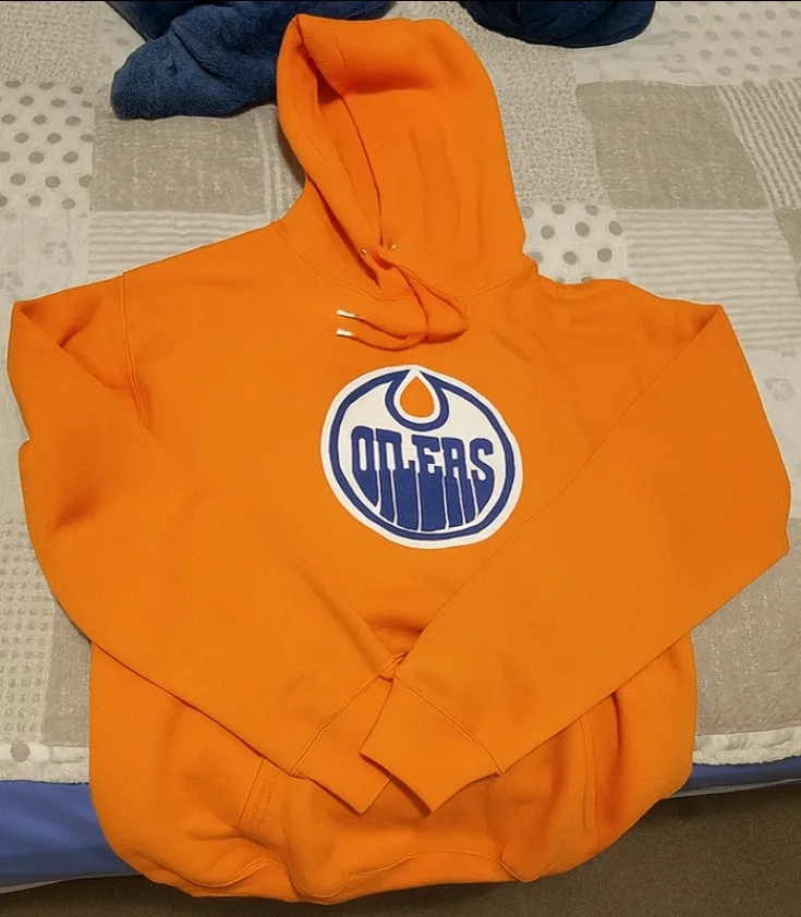 Edmonton Oilers Orange Hoodie brand new thumbnail