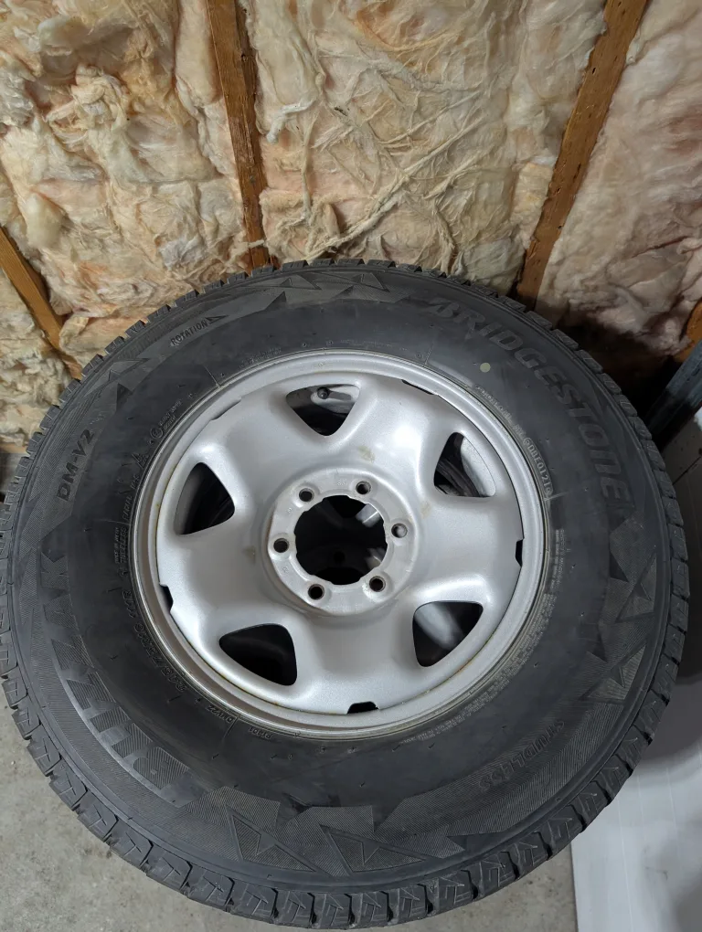 (4)-245/75R16 Winter Tires On Steel Rims Off Toyota Tacoma thumbnail